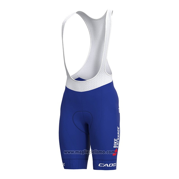 2022 Gilet Antivento Bike Exchange Blu Manica Corta e Salopette